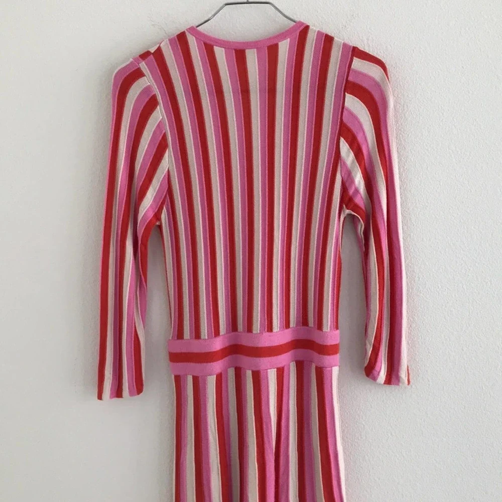 Foxiedox Echo Stripe Midi Sweater Dress Size Small - Picture 4 of 9
